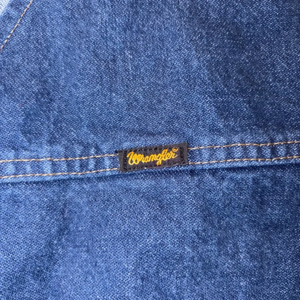 Vintage Wrangler Denim Vest XL Western Cowboy‎ Trucker Blue Jean Button 74130PW